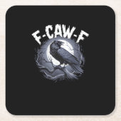 F-Caw-F Minimal Clean Vierkante Kartonnen Onderzetter (Voorkant)