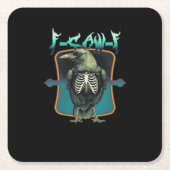 F-Caw-F Minimal Design Vierkante Kartonnen Onderzetter (Voorkant)