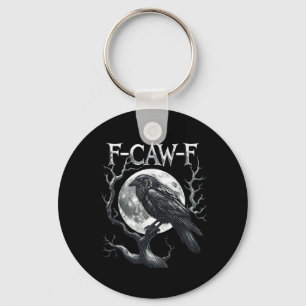 F-Caw-F Raaf Maan Gothisch Halloween Kraai Vogel L Sleutelhanger