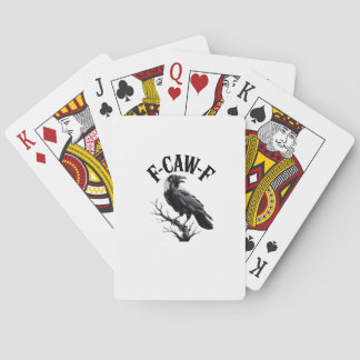F-Caw-F Raaf Volwassen Humor Vogel Grappig Gotisch Pokerkaarten