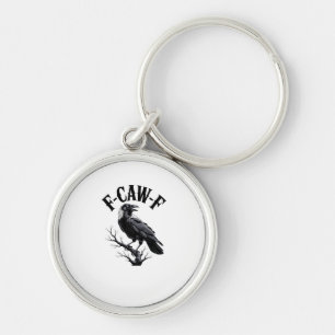 F-Caw-F Raaf Volwassen Humor Vogel Grappig Gotisch Sleutelhanger