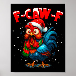 F Caw F Raven F-caw-f Kip Meme Grappige Quote Roo Poster