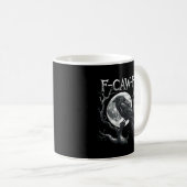 F-Caw-F Raven Moon Gothic Halloween Crow Bird Love Koffiemok (Voorkant rechts)