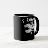 F-Caw-F Raven Vintage Grafisch Mok (Voorkant rechts)