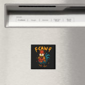F Caw F Rooster Funny Bird Fcawf Chicken Coffee  Magneet (Insitu (Vaatwasser))