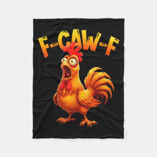 F Caw F Rooster Funny Bird Fcawf Chicken Whisperer Fleece Deken (Voorkant)