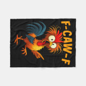 F Caw F Rooster Funny Bird Fcawf Chicken Whisperer Fleece Deken (Voorkant (Horizontaal))