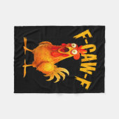 F Caw F Rooster Funny Bird Fcawf Chicken Whisperer Fleece Deken (Voorkant (Horizontaal))