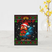 F Caw F Rooster Funny Bird Fcawf Chicken Whisperer Kaart (Gele Bloem)