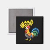 F Caw F Rooster Funny Bird Fcawf Chicken Whisperer Magneet (Voorkant / Achterkant)