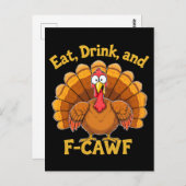 F-CAW-F Thanksgiving Turkije Cawing 2025-2026 Briefkaart (Voorkant / Achterkant)