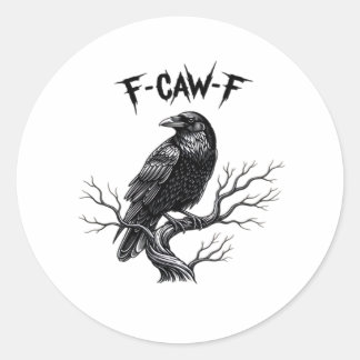 F Caw F Trendy Moderne Stijl Ronde Sticker