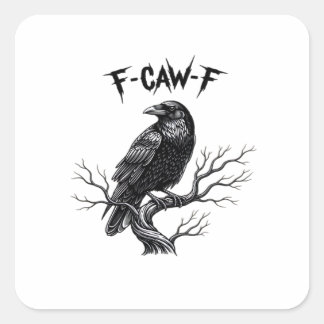 F Caw F Trendy Moderne Stijl Vierkante Sticker