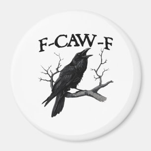 F Caw F Vintage Grafisch Klassiek Magneet