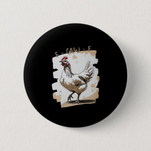 F-Caw-F Vintage Grafisch Ronde Button 5,7 Cm