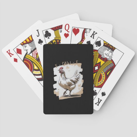 F-Caw-F Vintage Graphic Pokerkaarten (Achterkant)