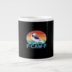 F-Caw-F Vogel Kraai Grappige Kraai Liefhebber Esth Extra Grote Beker