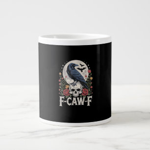 F-Caw-F Vogel Kraai Grappige Kraai Vogel Krijst Gr Extra Grote Beker