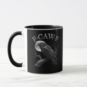 F-Caw-F Vogel Maan Gothisch Klassiek Cool Design Mok