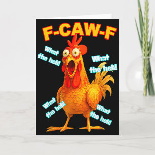 F-caw-f Wat De Heli Kip Grappige Meme Vintage  Kaart