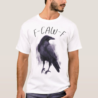 F-CAW-F Waterverf Raven - Pastel en humoristisch T-shirt