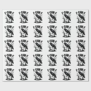 F-CAW-F Zwarte Kraai Zwarte Vogel Grappig Cadeaupapier
