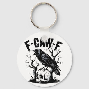 F-CAW-F Zwarte Kraai Zwarte Vogel Grappig Sleutelhanger