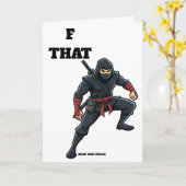 F cette carte de divorce de ninja (Fleur jaune)