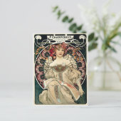 F. Champenois van Alphonse Mucha Briefkaart (Staand voorkant)