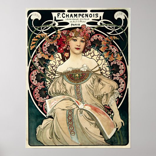 F. Champenois van Alphonse Mucha Poster (Voorkant)