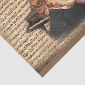 F. Chopin De Pianomeester met muziekblad Tissuepapier (Detail)