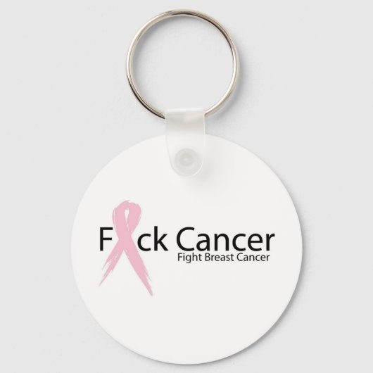 F*ck Breast Cancer Sleutelhanger (Voorkant)