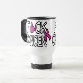 F#CK CANCER... Breast kanker Reisbeker (Voorkant links)