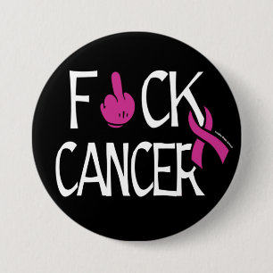F#CK CANCER... Breast kanker Ronde Button 7,6 Cm