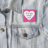F*ck Cancer Pin Vierkante Button 5,1 Cm (In situ)