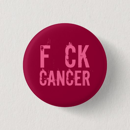 F CK CANCER RONDE BUTTON 3,2 CM (Voorkant)