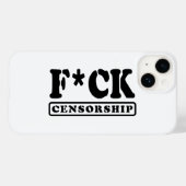 F*CK CENSUUR Case-Mate iPhone CASE (Achterkant (horizontaal))