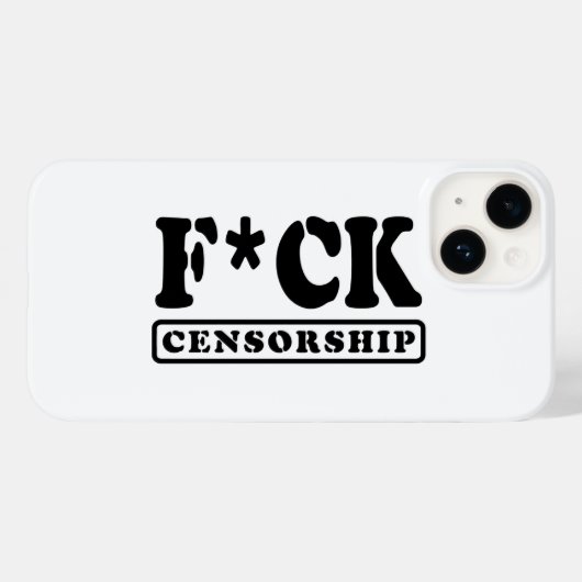F*CK CENSUUR Case-Mate iPhone CASE (Achterkant (horizontaal))