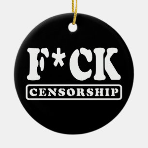 F*CK CENSUUR KERAMISCH ORNAMENT