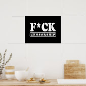 F*CK CENSUUR POSTER (Keuken)