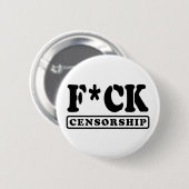 F*CK CENSUUR RONDE BUTTON 5,7 CM (Voorkant /achterkant)
