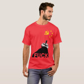 F*ck Communist Party China!!! T-shirt (Voorkant volledig)