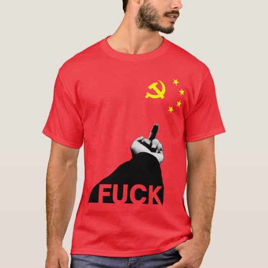 F*ck Communist Party China!!! T-shirt (Voorkant)