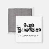 F%ck Helvetica Magnet Magneet (Voorkant / Achterkant)