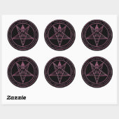F*CK KANKER! Baphomet-sticker Ronde Sticker (Vel)
