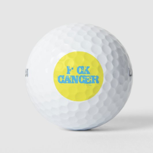 F*ck Kanker Golfbal - Distressed Design Golfballen (Voorkant)