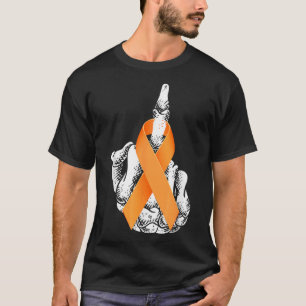 F%ck Leukemie Kanker Middenvinger Leukemie Awaren T-shirt