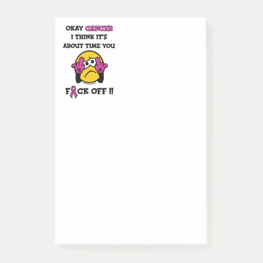 F#CK OFF... Breast kanker Post-it® Notes (Voorkant)