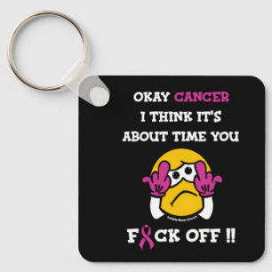 F#CK OFF... Breast kanker Sleutelhanger