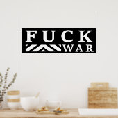 F@ck oorlog geen oorlog poster (Keuken)